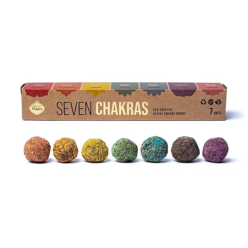 7 chakra smudge bombs Sagrada Madre Premium (±58g)