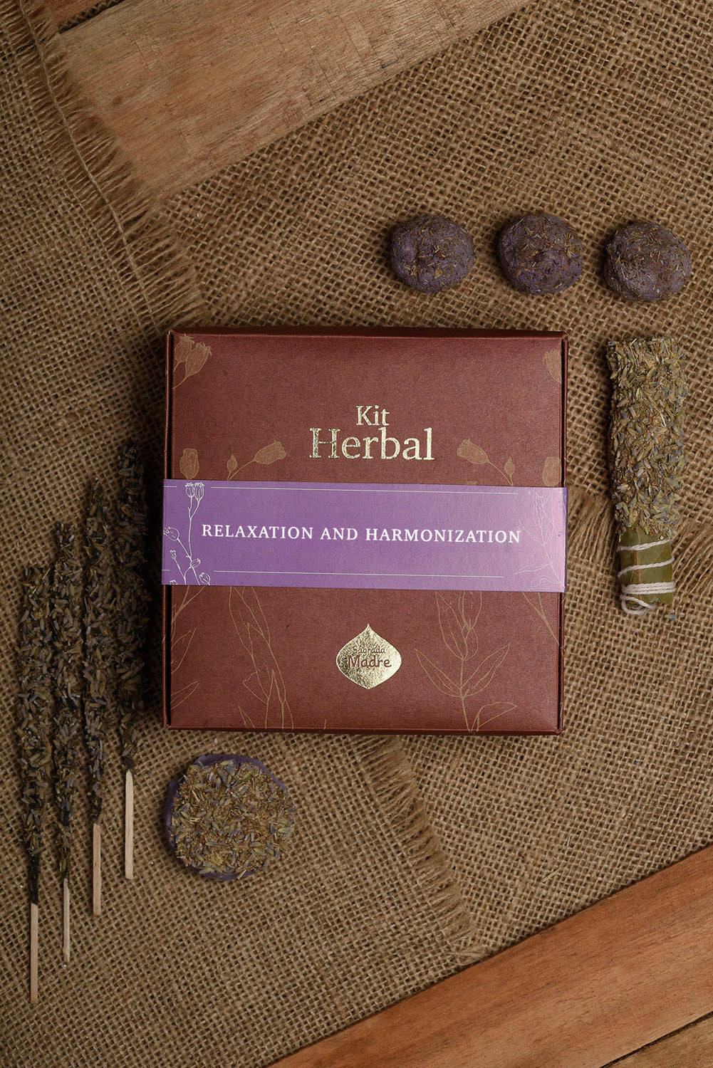 Sagrada Madre Incense Gift Box, Relaxation & Harmonization (±110g)