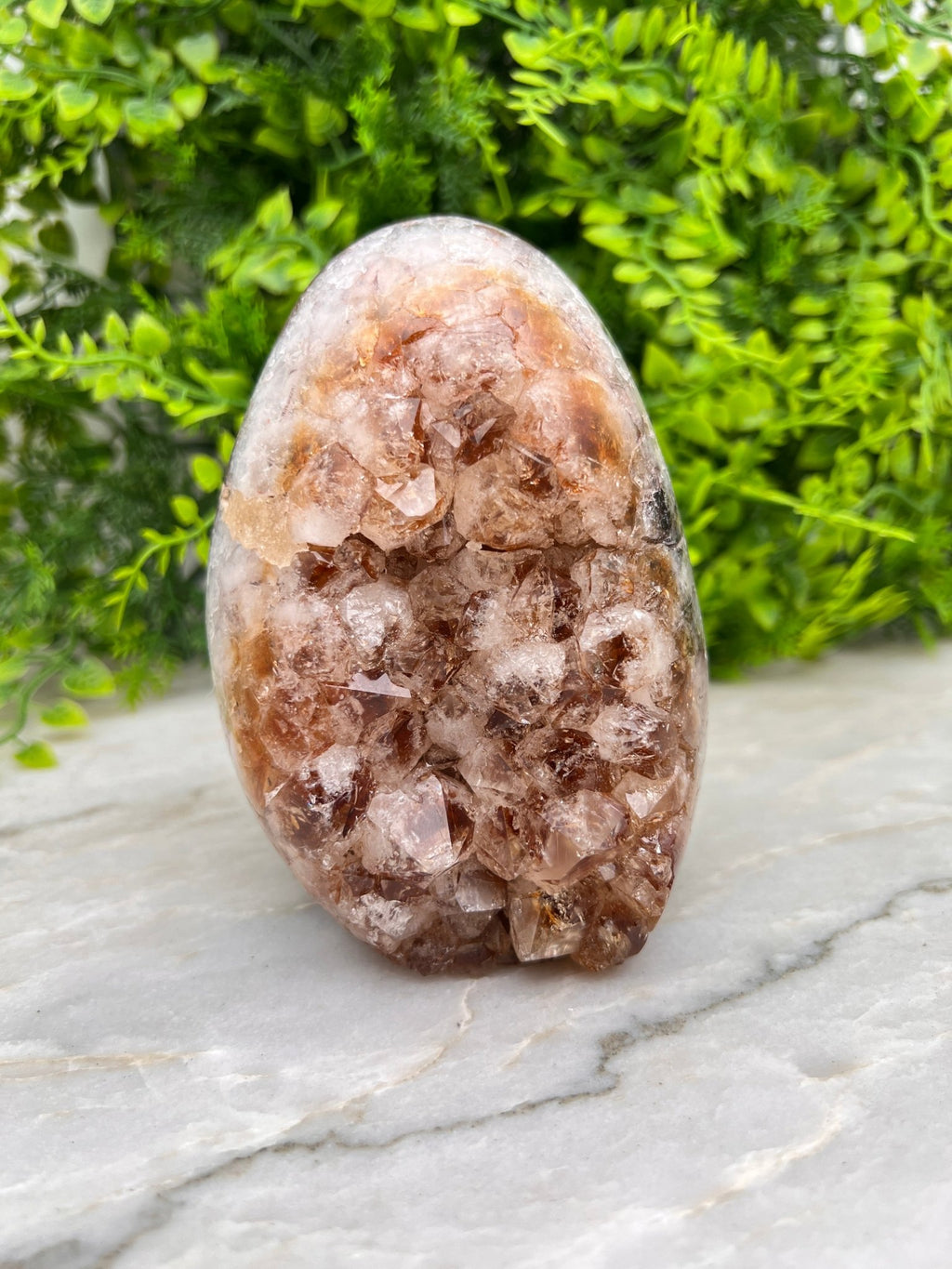 Citrien op Bergkristal cut base by KEY LIME STORE