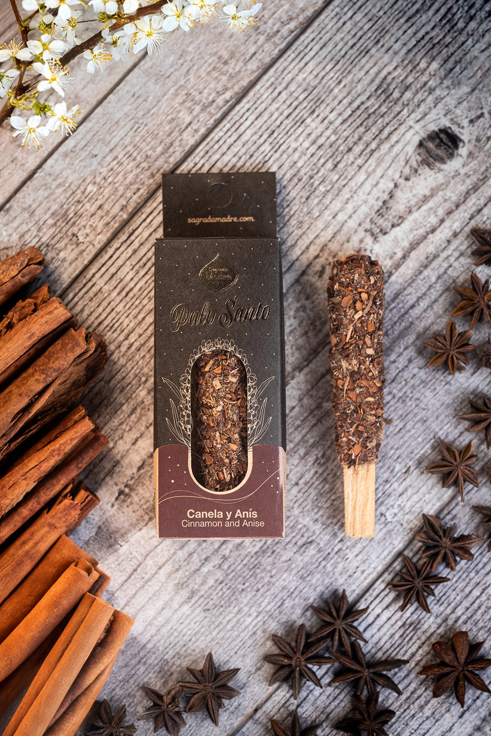 Palo Santo stokje kaneel, Sagrada Madre met Anijs (20g)