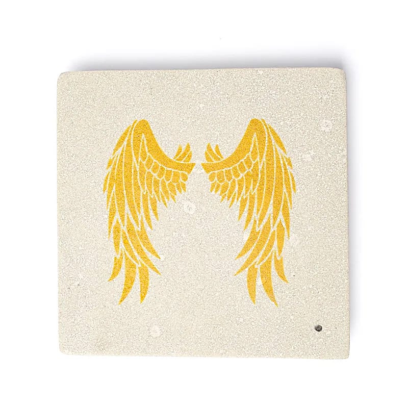 Wierookbrander engelenvleugels zandsteen (10x10 cm)