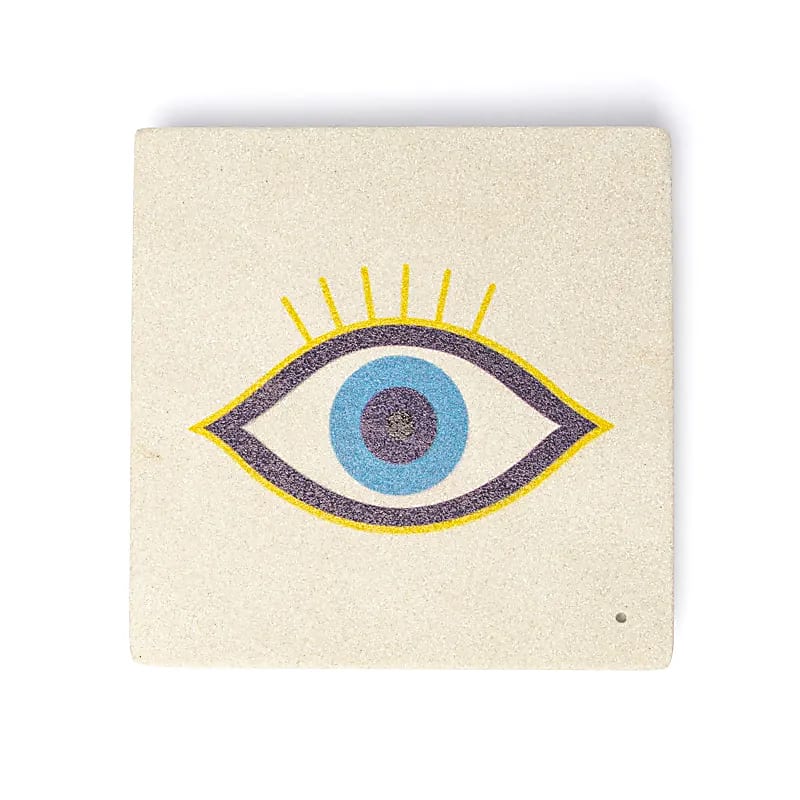Sandstone "Evil Eye" Incense Burner (10x10 cm)