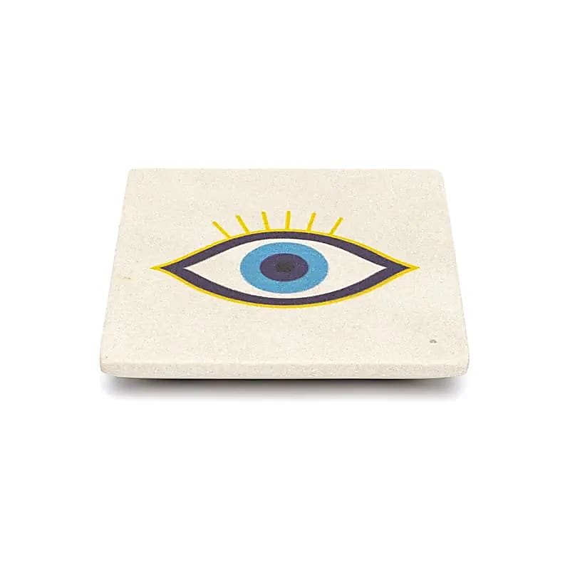 Wierookbrander boze oog zandsteen (10x10 cm)