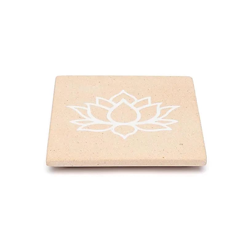 Wierookbrander lotus roze zandsteen (10x10 cm)
