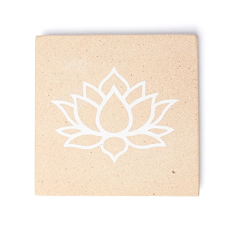 Wierookbrander lotus roze zandsteen (10x10 cm)