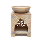 Zeepsteen wierookbrander Bloem des Levens (12x7.5x7.5 cm)