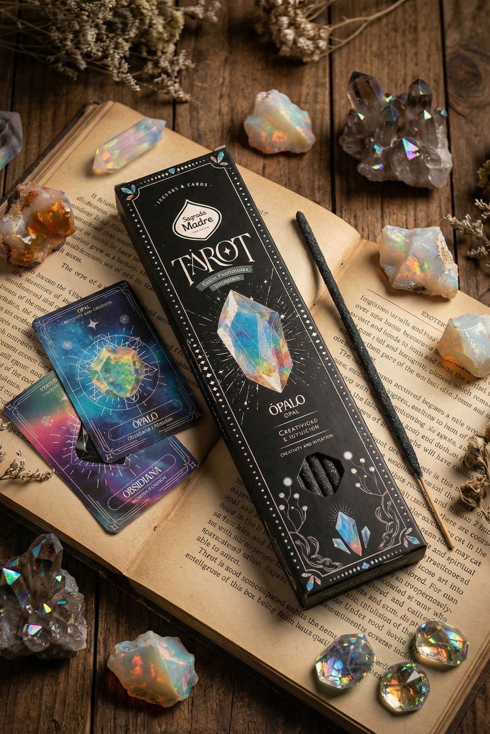 Sagrada Madre wierook Tarot Gems Opaal (25x6.5x1cm)