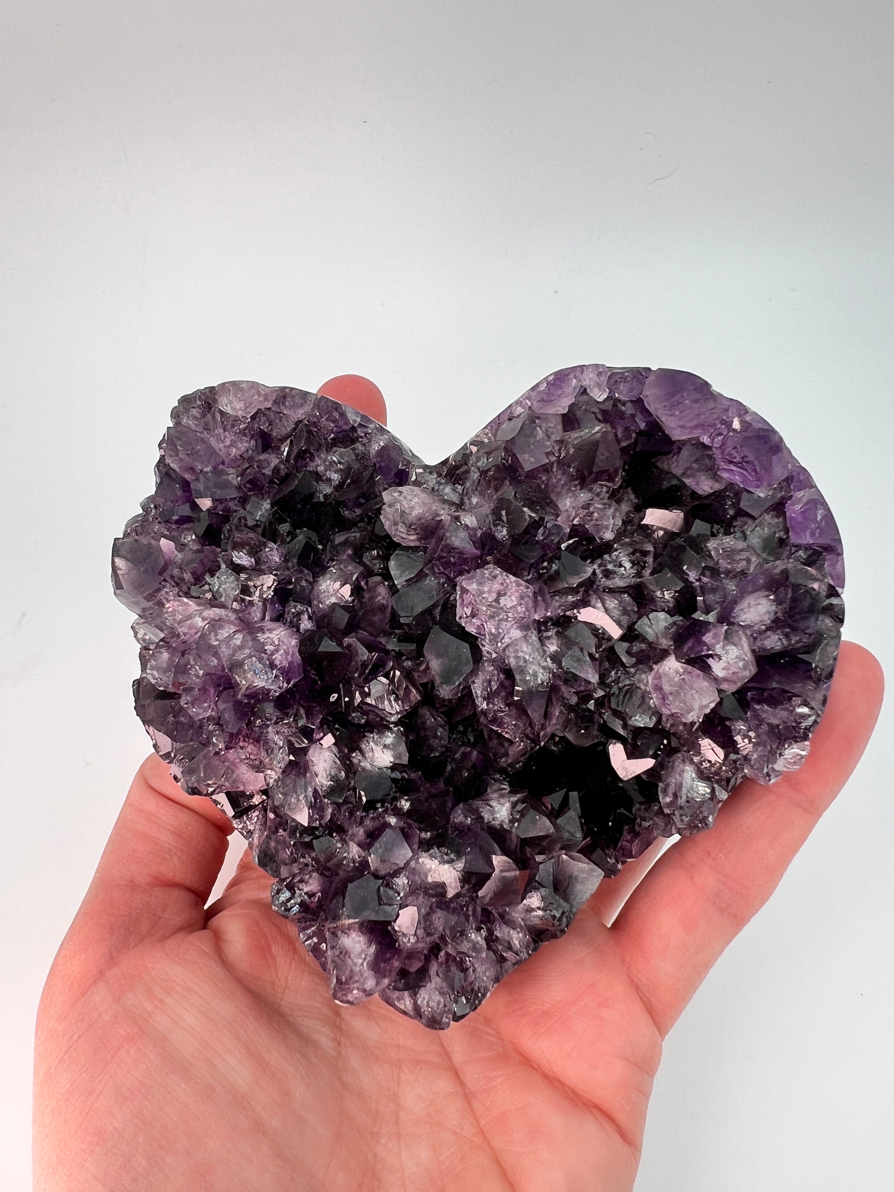 Groot amethist hart – hoge kwaliteit - 0.522 kg