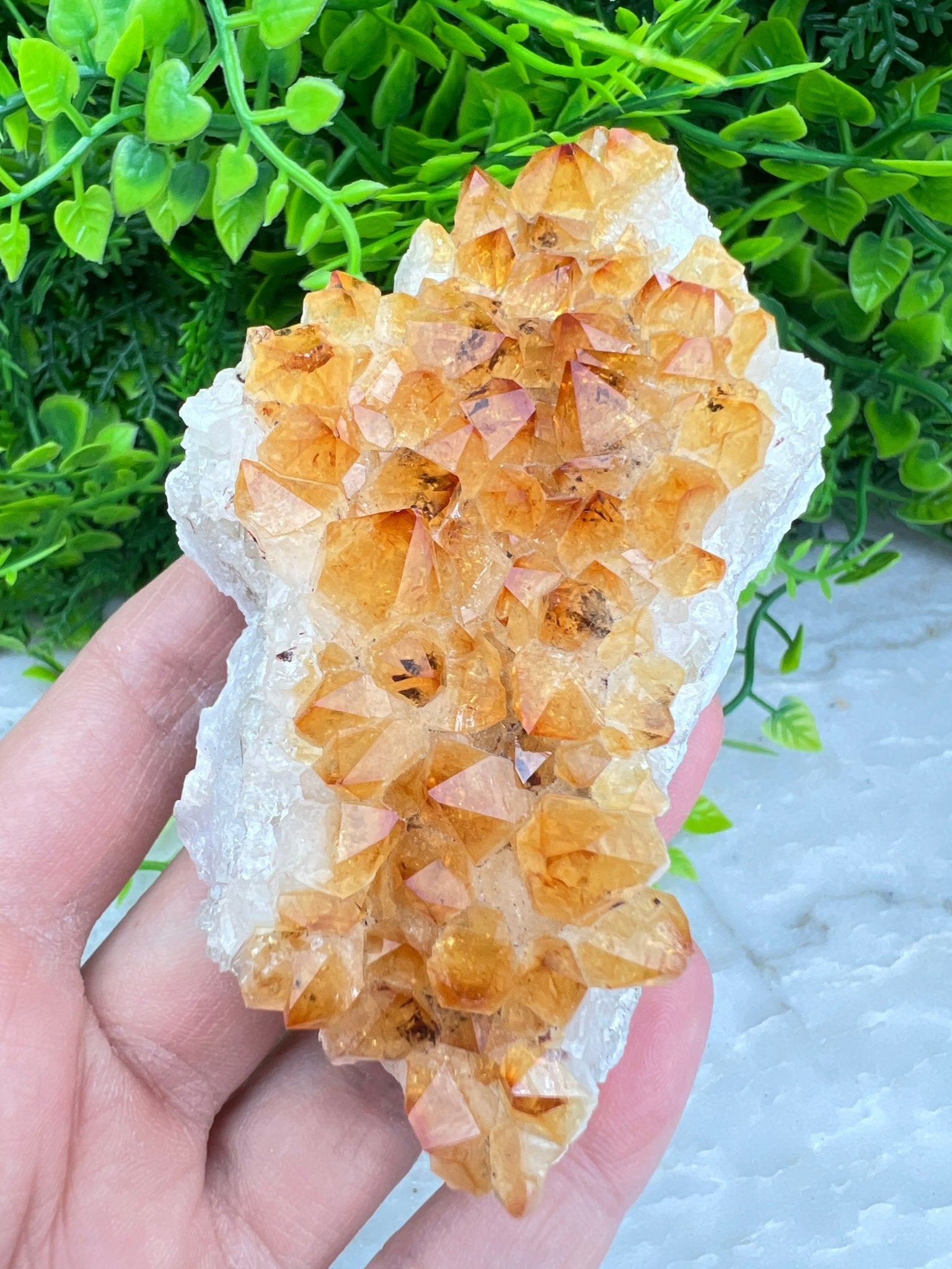 Citrin (gebrannter Amethyst) – Cluster (9 cm) von KEY LIME STORE