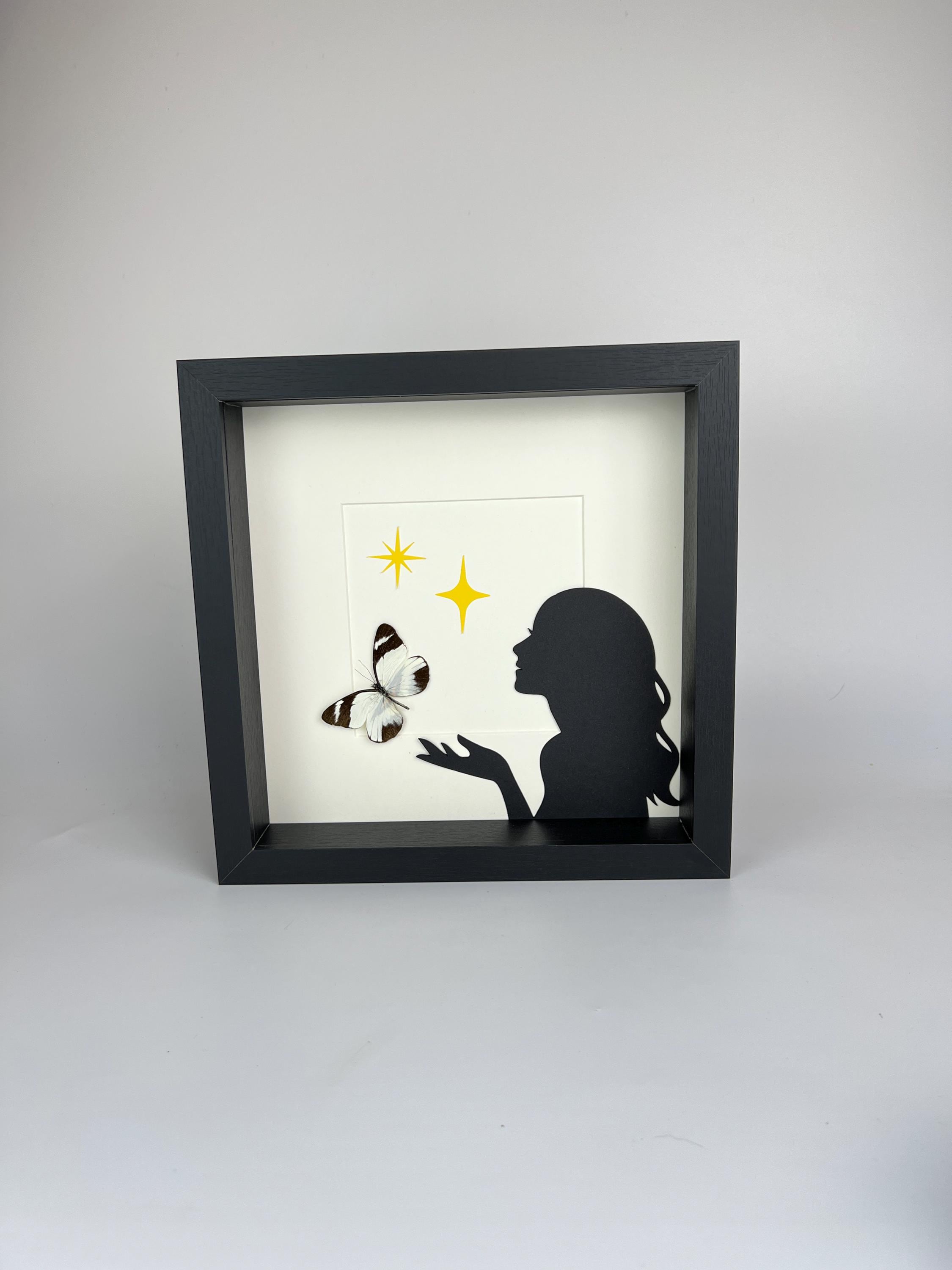 Perrhybris Pamela met print in lijst