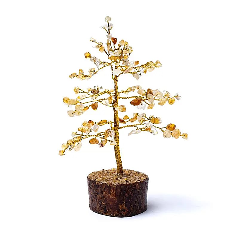 Citrien edelsteenboom (±18cm)