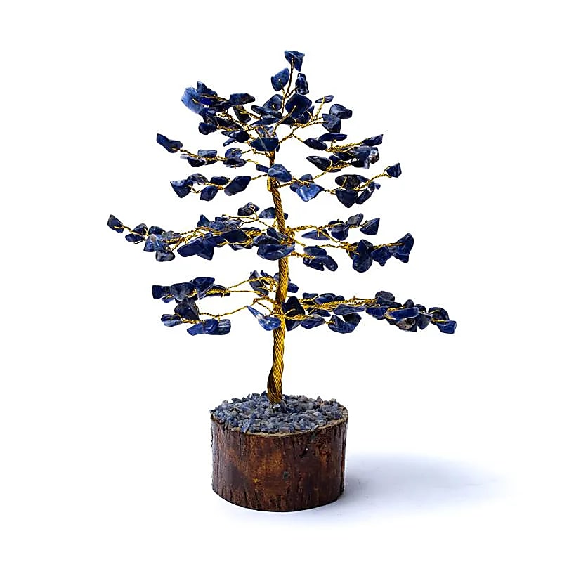 Sodaliet edelsteenboom (±18cm)
