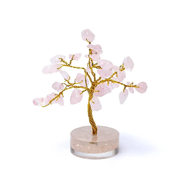 Rozenkwarts edelsteenboom (±8cm)