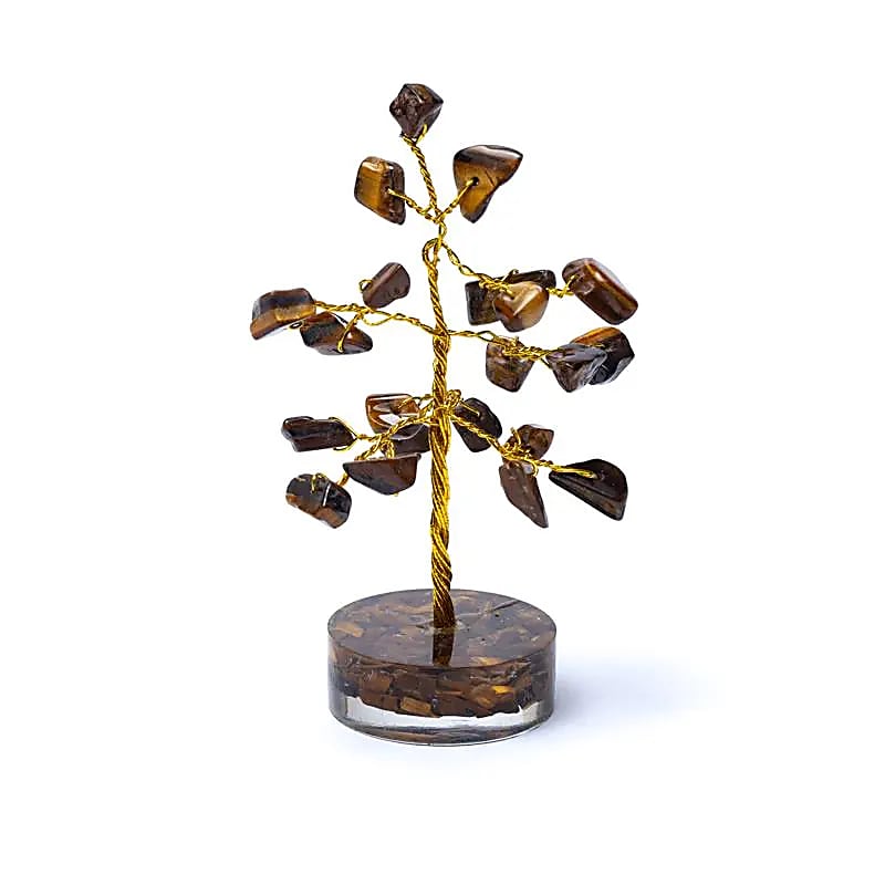 Tijgeroog edelsteenboom (±8cm)
