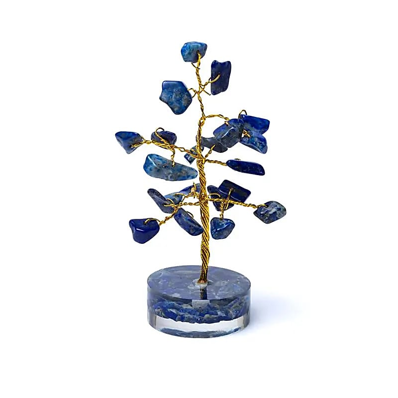 Sodaliet edelsteenboom, (±8cm)