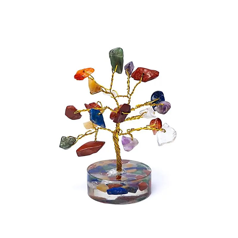 Edelsteenboom 7 chakra's (±8cm)