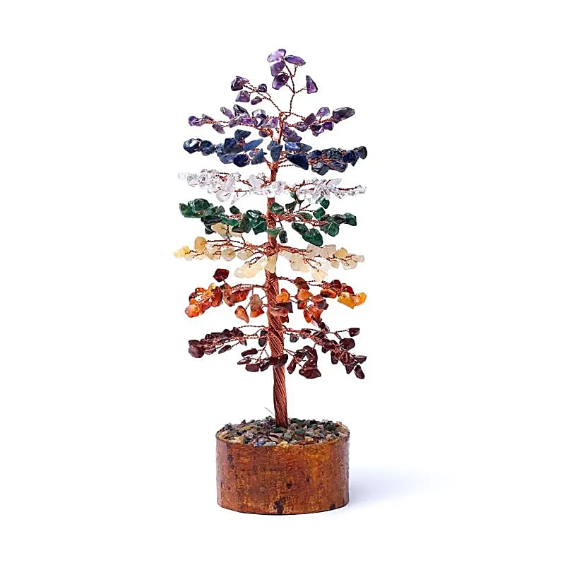 Edelsteenboom 7 chakra (±23cm)