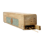 Incense Burner Storage Box: Tree of Life, Amazonite, Mango Wood (31.5 cm)