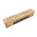 Wierookbrander lotus amethist mangohout opbergdoos (31,5cm)