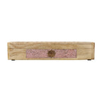 Wierookbrander opbergdoos Mandala rozenkwarts mangohout (31,5cm)
