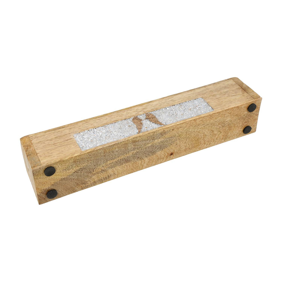 Wierookbrander engelenvleugels (31,5cm) mangohout met opbergdoos