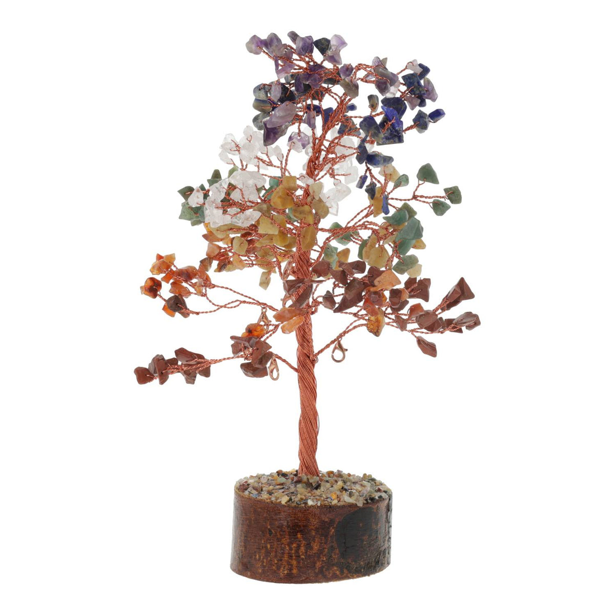 Chakra wensboom manifestatie met 20 wenskaartjes (23 cm)