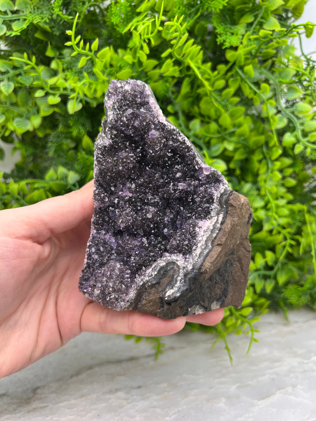 Amethist cut base met gepolijste randen