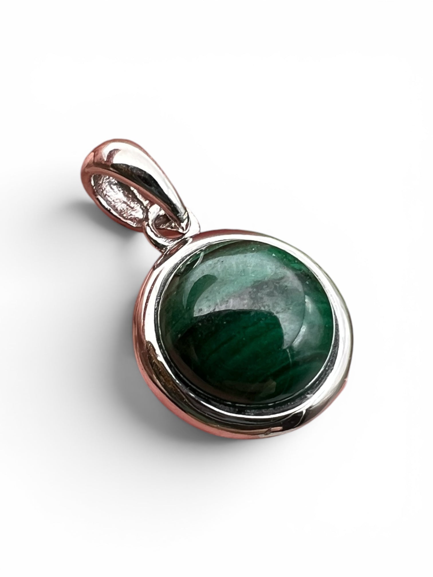 925er Sterlingsilber | Malachit-Anhänger (insgesamt 17 mm) von KEY LIME STORE