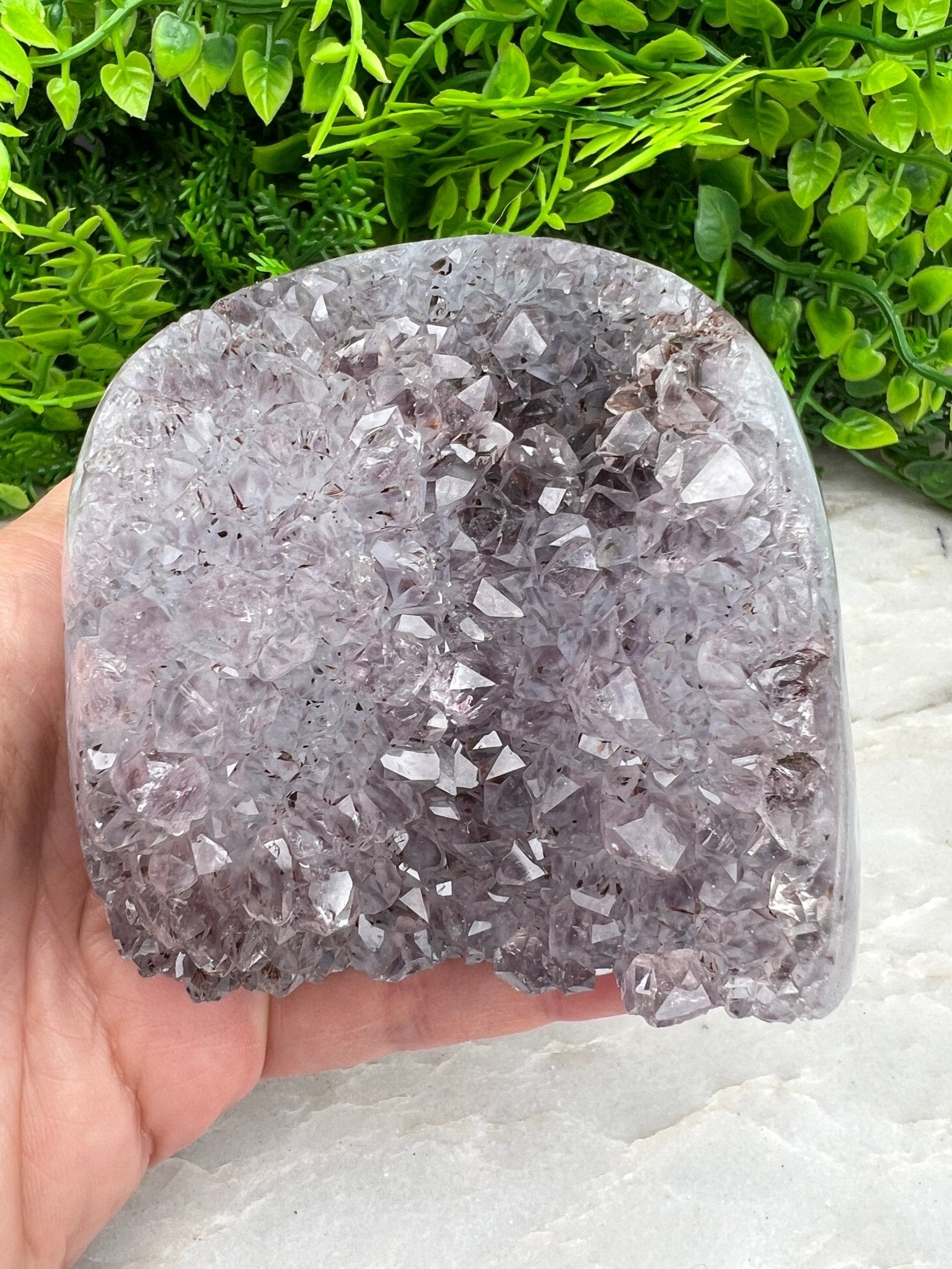 Agaat met Amethist cut base (420 gram) by KEY LIME STORE
