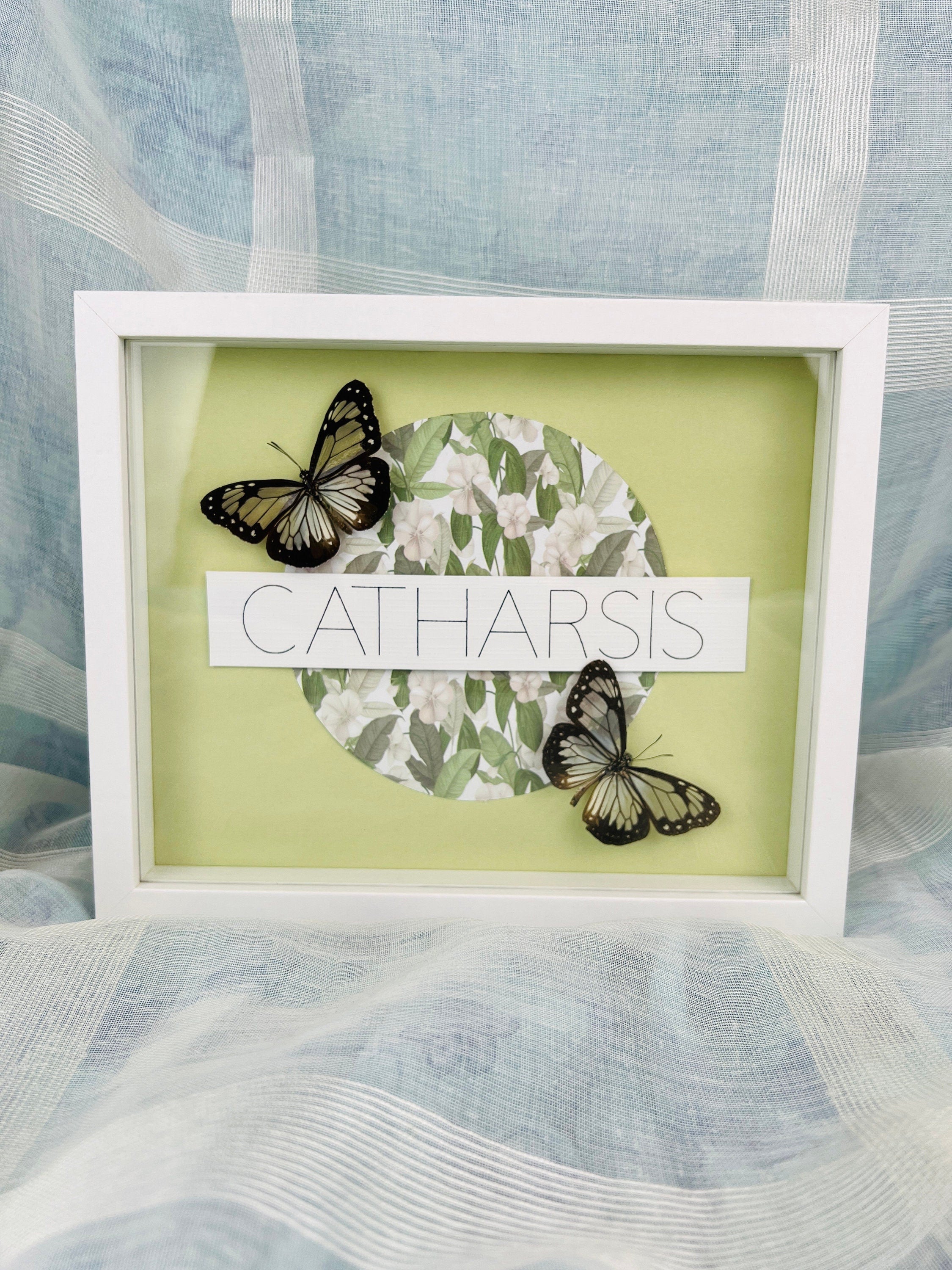 Parantica Vitrina op Catharsis print in lijst