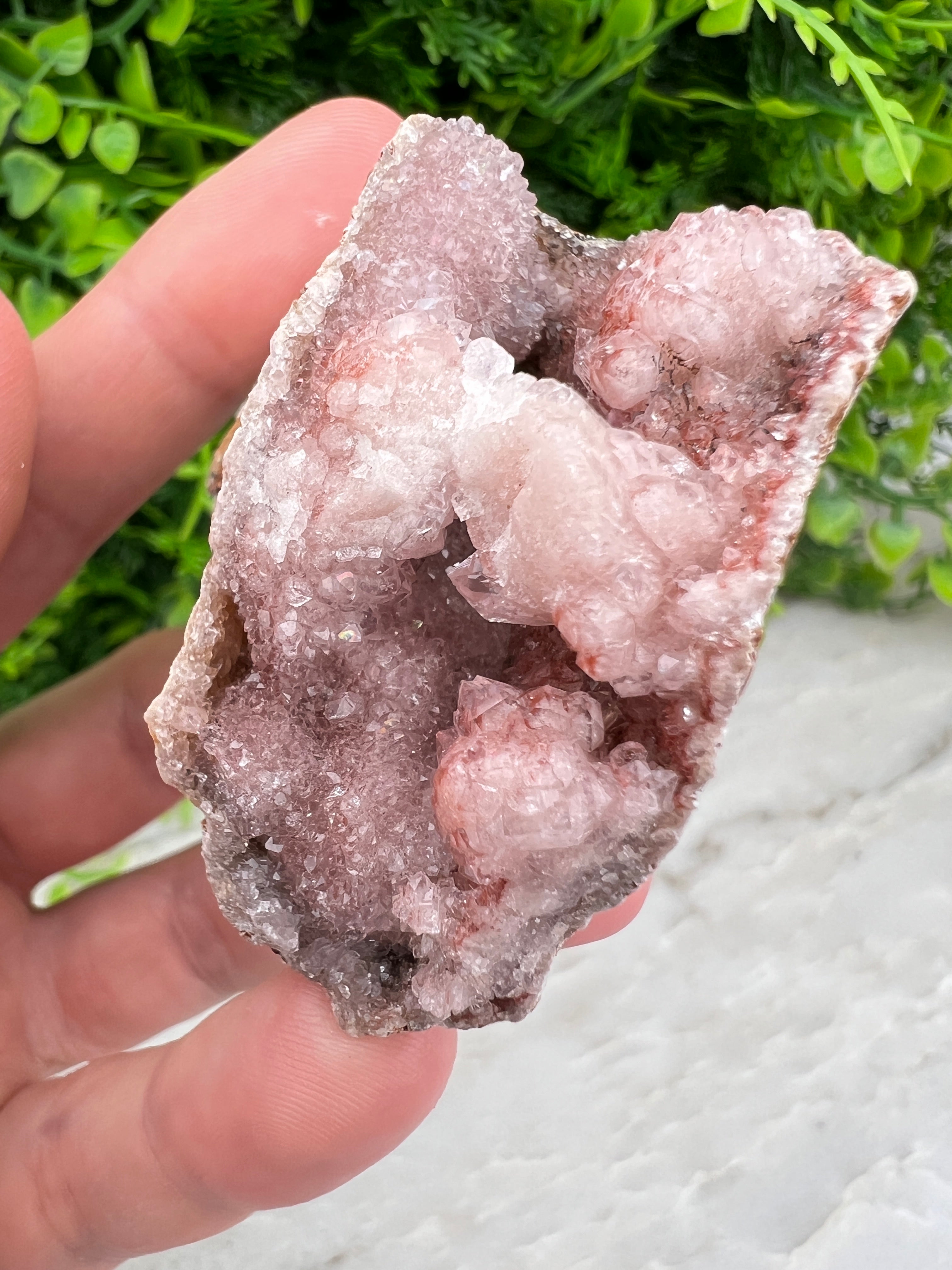 Roze Amethist cluster (5 cm)