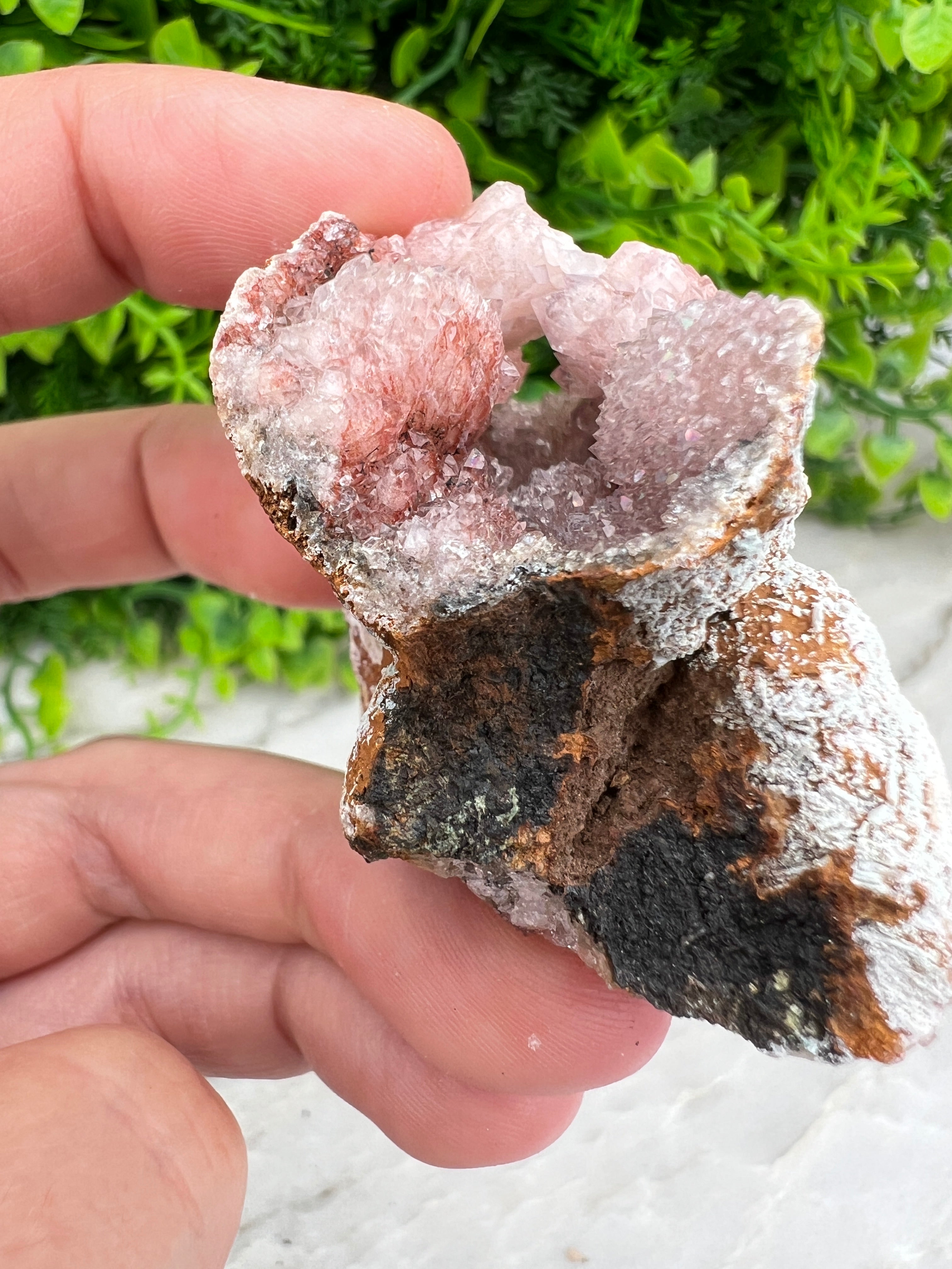 Roze Amethist cluster (5 cm)