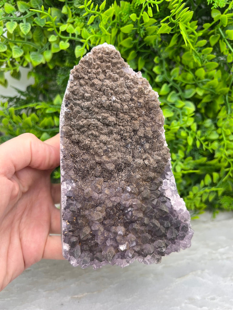 Amethist cluster cut base