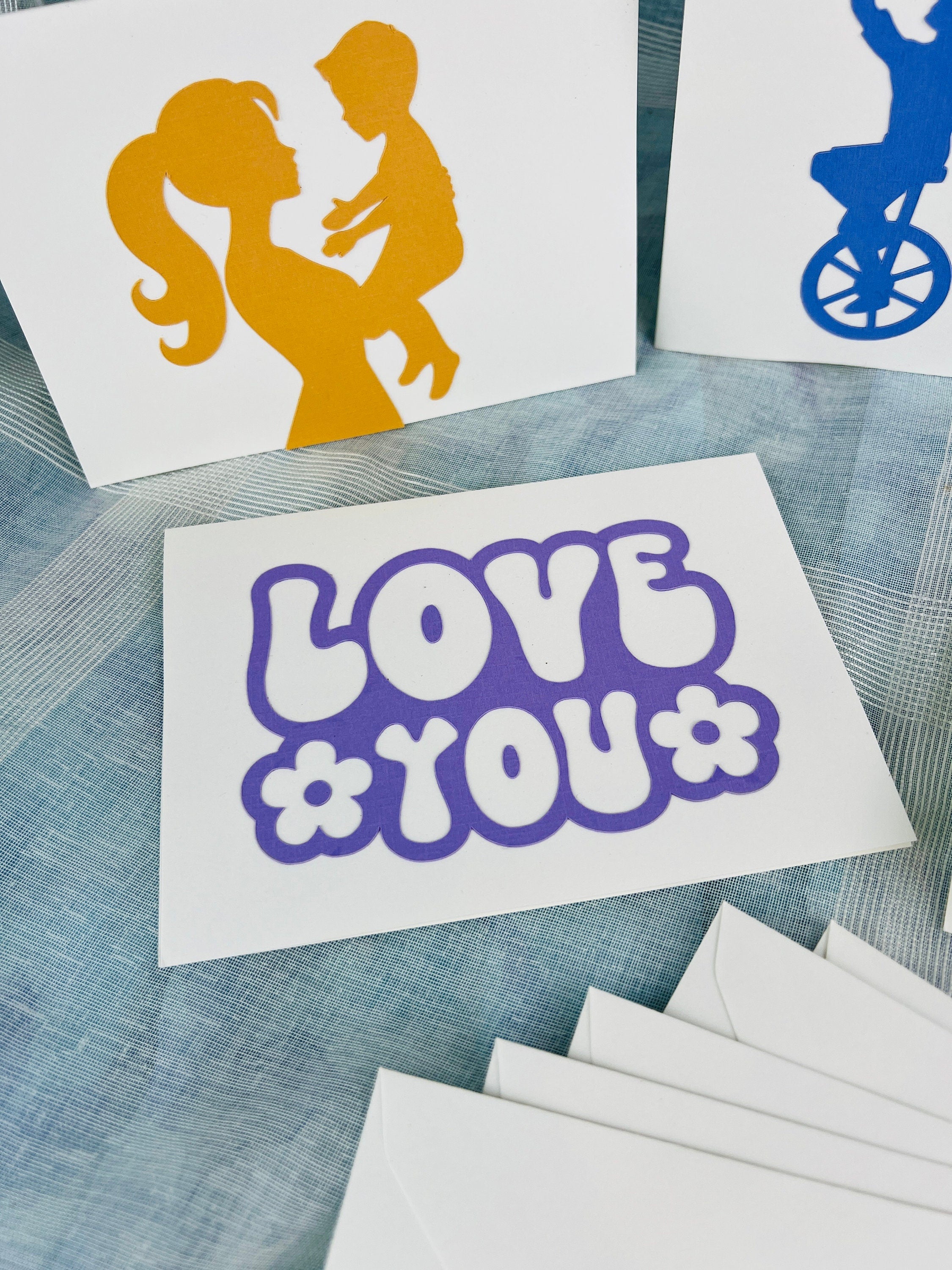 Bundle of 5 Handcrafted Postcards with Matching Envelopes