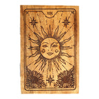 Acaciahouten tarotdoos zon (15,5x10x6cm)