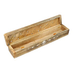 Wierookbrander kistje Levensboom mangohout whitewash (31x6x5 cm)