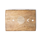 Mangohouten tarotdoos bloem des levens (18x12x6cm)