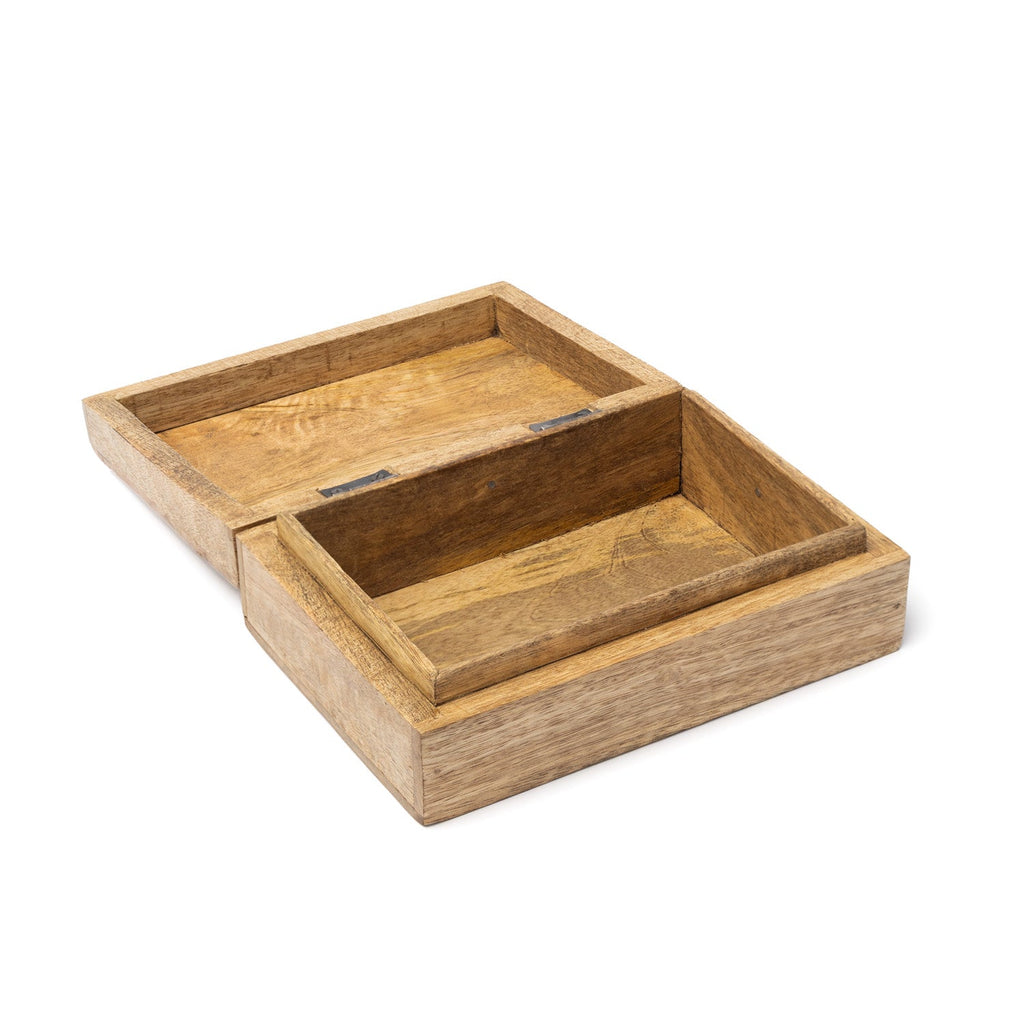Mangohouten tarotdoos bloem des levens (18x12x6cm)