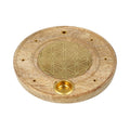 Wierookbrander hout rond Bloem des Levens mangohout (10 cm)