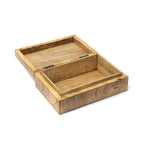 Mango Wood Tarot Box, Whitewashed All-Seeing Eye (18x12x6 cm)