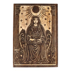 Mangohouten tarotdoos priesteres (17,5x12,5x6,5cm)