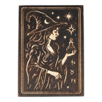 Mangohouten tarotdoos tovenares (17,5x12,5x6,5cm)