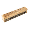 Wierookbrander kistje tribal mangohout (31x6x5 cm)