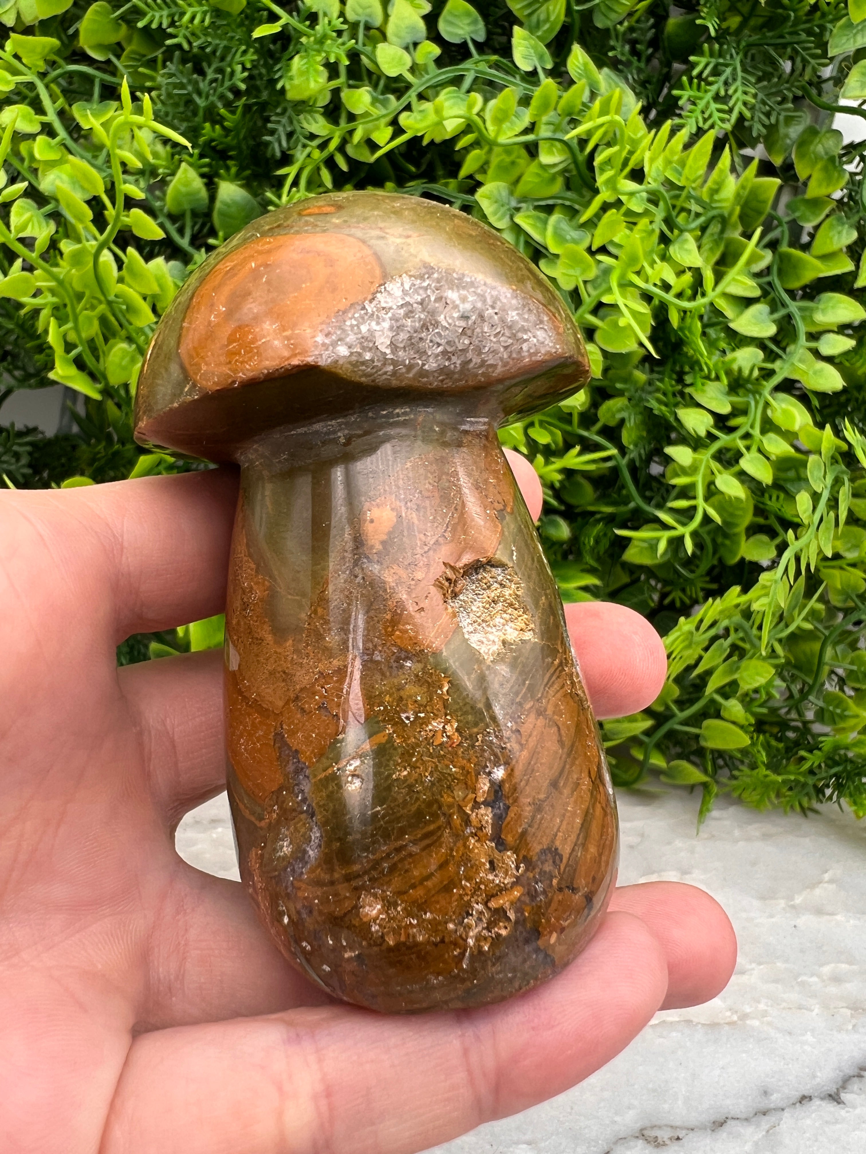 Oceaan Jaspis paddenstoel (8 cm)