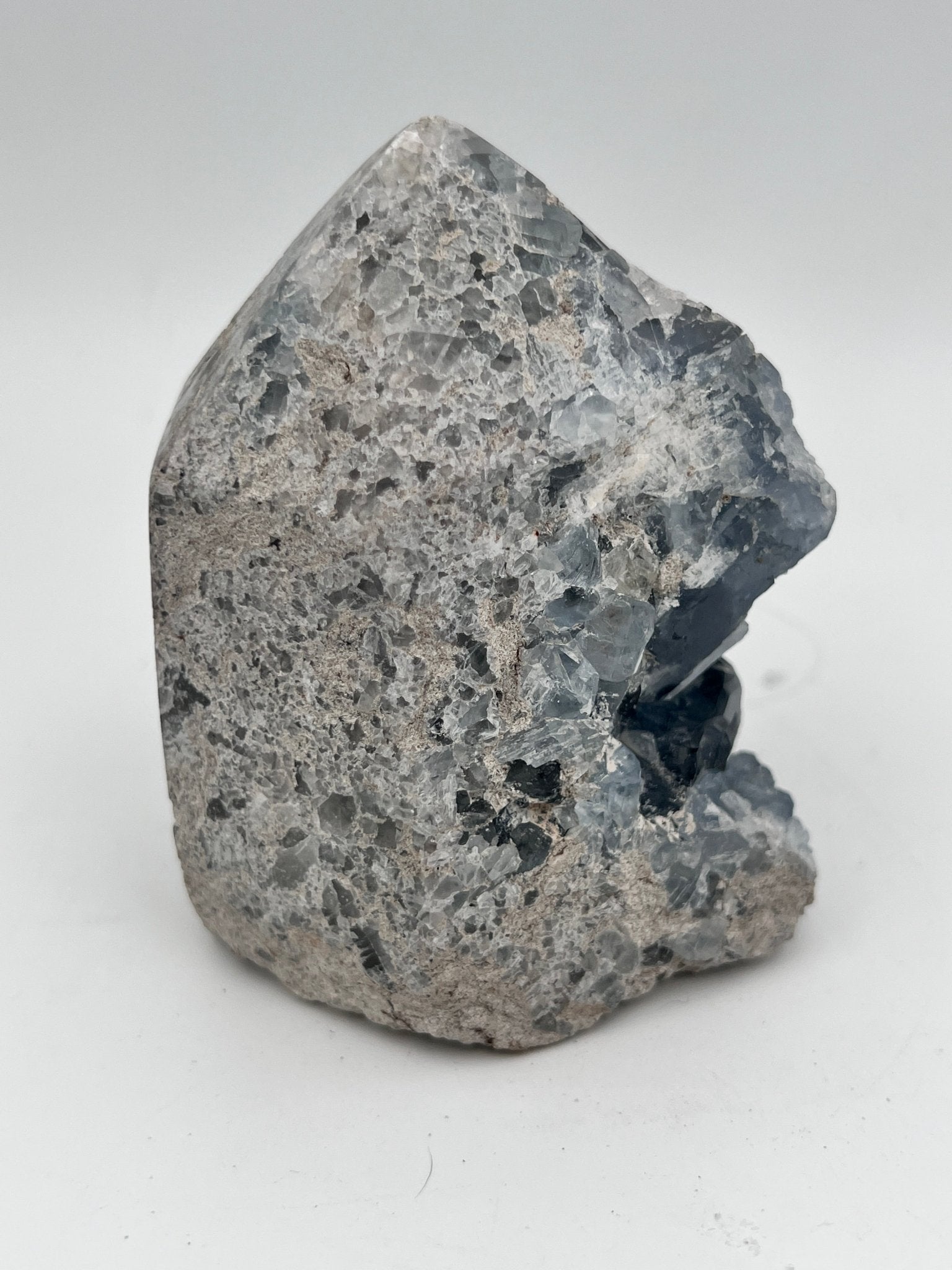 Celestien-Cluster, Spitzenschliff, Basis 0,827 kg von KEY LIME STORE