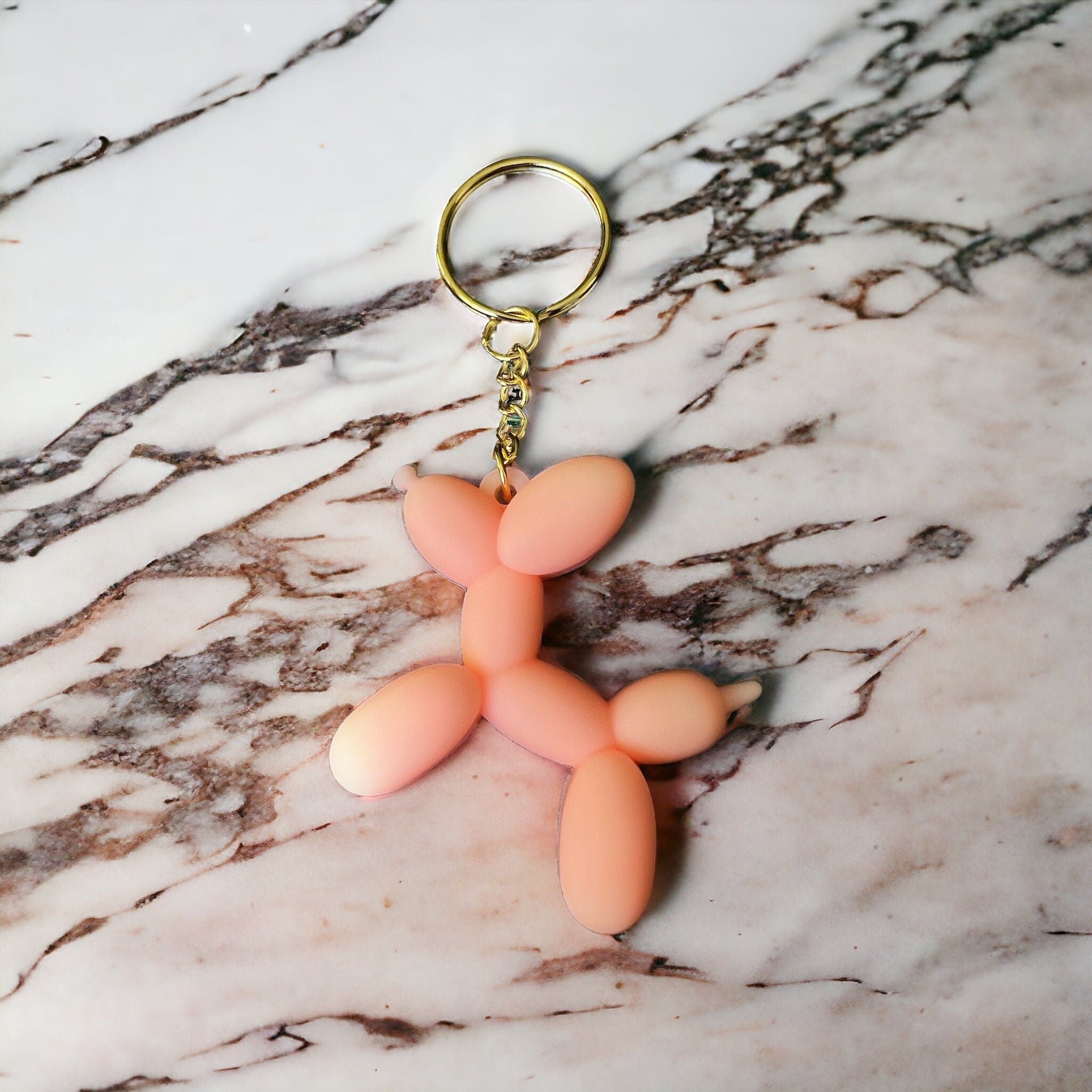 Schlüsselanhänger mit rosa Ballontier