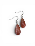 925 Sterling zilver | Zonnesteen oorbellen (40 mm totaal) by KEY LIME STORE