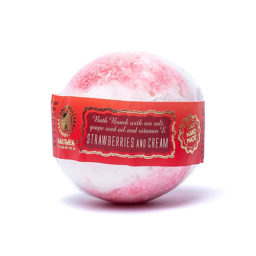 Aardbei badbruisbal aardbeien en room (145g)