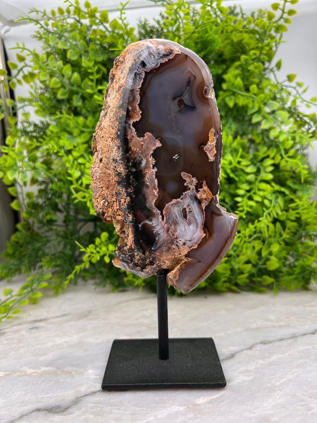 Agaat op standaard (19 cm)