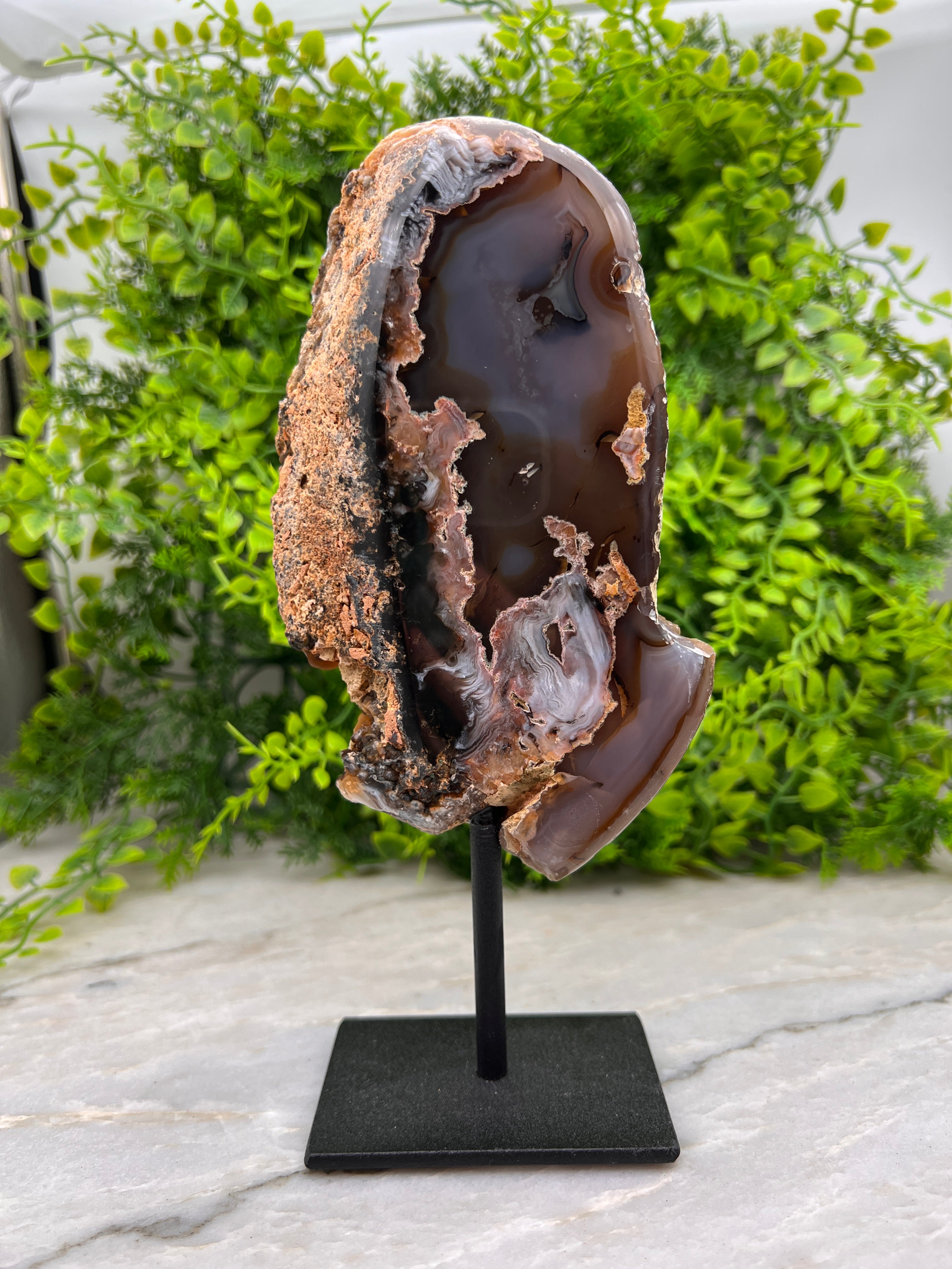 Agaat op standaard (19 cm)